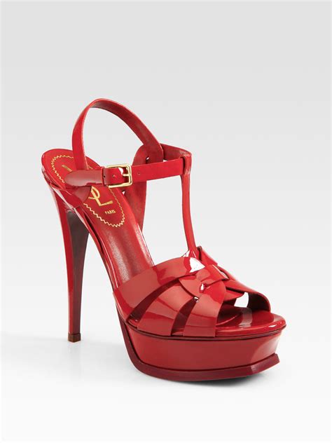 red saint laurent shoes